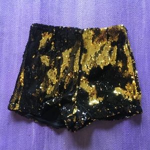 Two sided sequin rave shorts